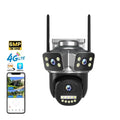 6 MP 4K 3 Lens Smart Water Proof Outdoor PTZ 360 IP Camera V380 Pro Wireless WiFi Surveil CCTV Security Network Camera