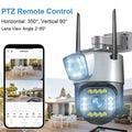 PTZ WIFI OUTDOOR DURAL LENS 2MP+2MP 4MP IN TOTAL DURAL IR LED COLORVU NIGHT VISION APP V380 PRO