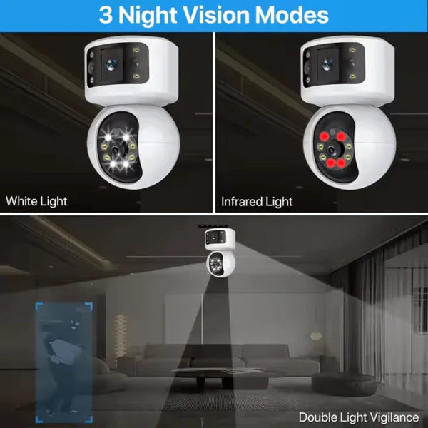 Dual Lens Security Camera V380 Pro Smart Home 4MP Auto Tracking Wireless WIFI IP Camera